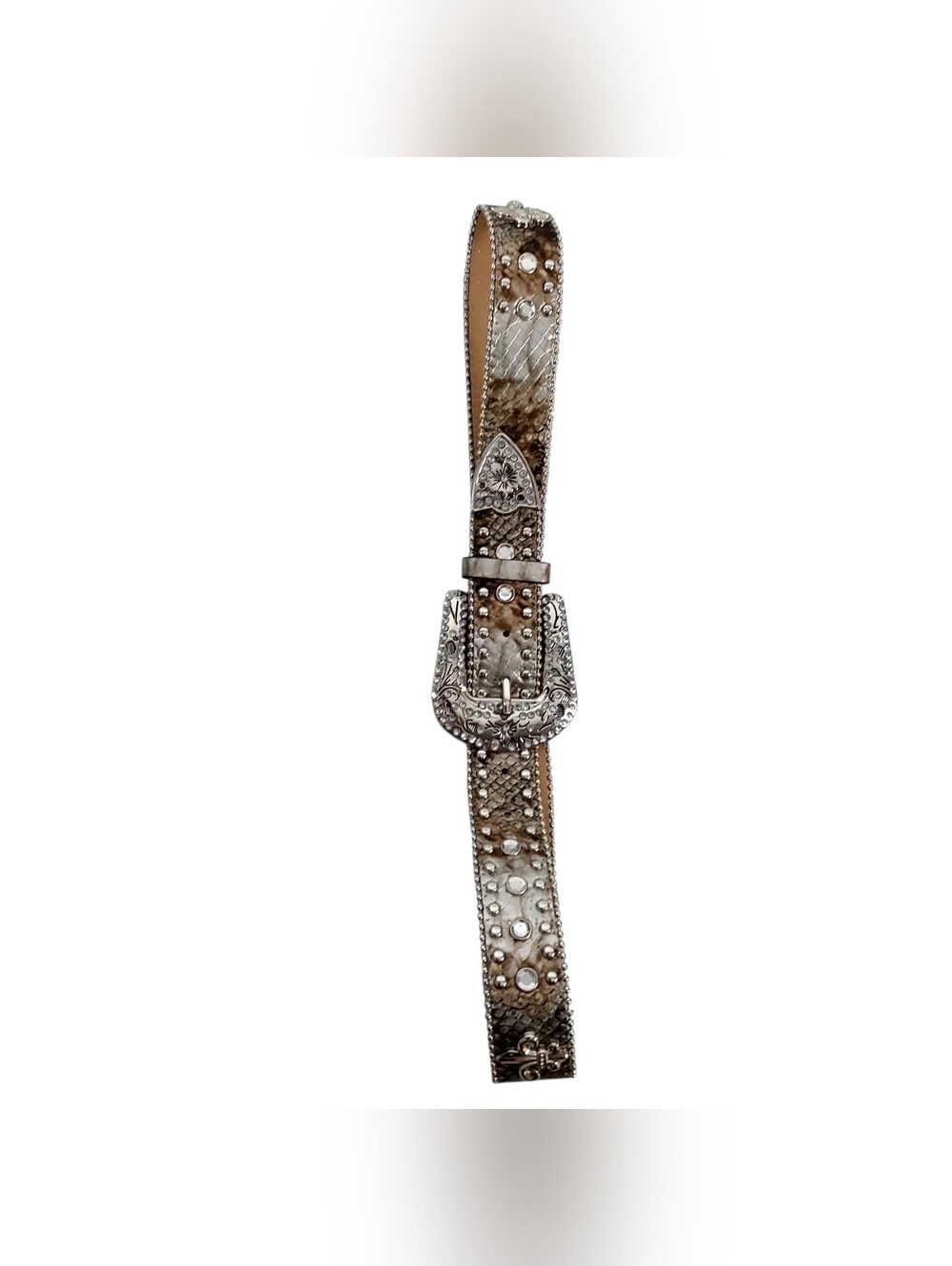 rhinestone featuring  snake skin Belt